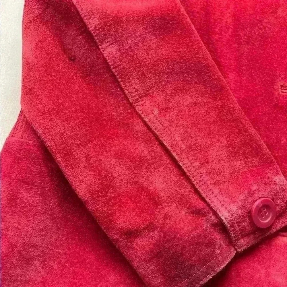 VTG Red Suede Jacket Suede Jacket - Picture 7 of 10